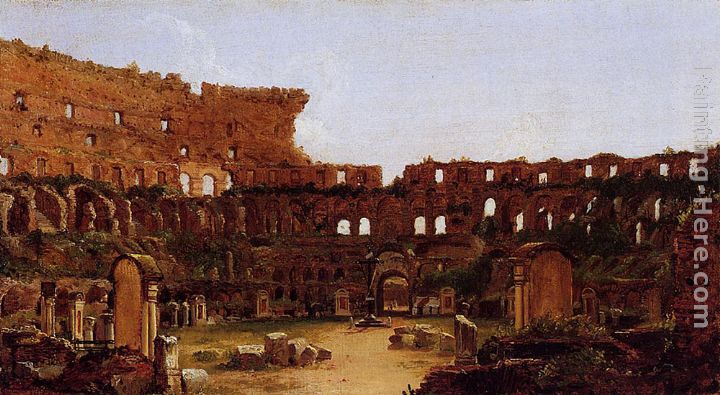 Interior of the Colosseum, Rome painting - Thomas Cole Interior of the Colosseum, Rome art painting